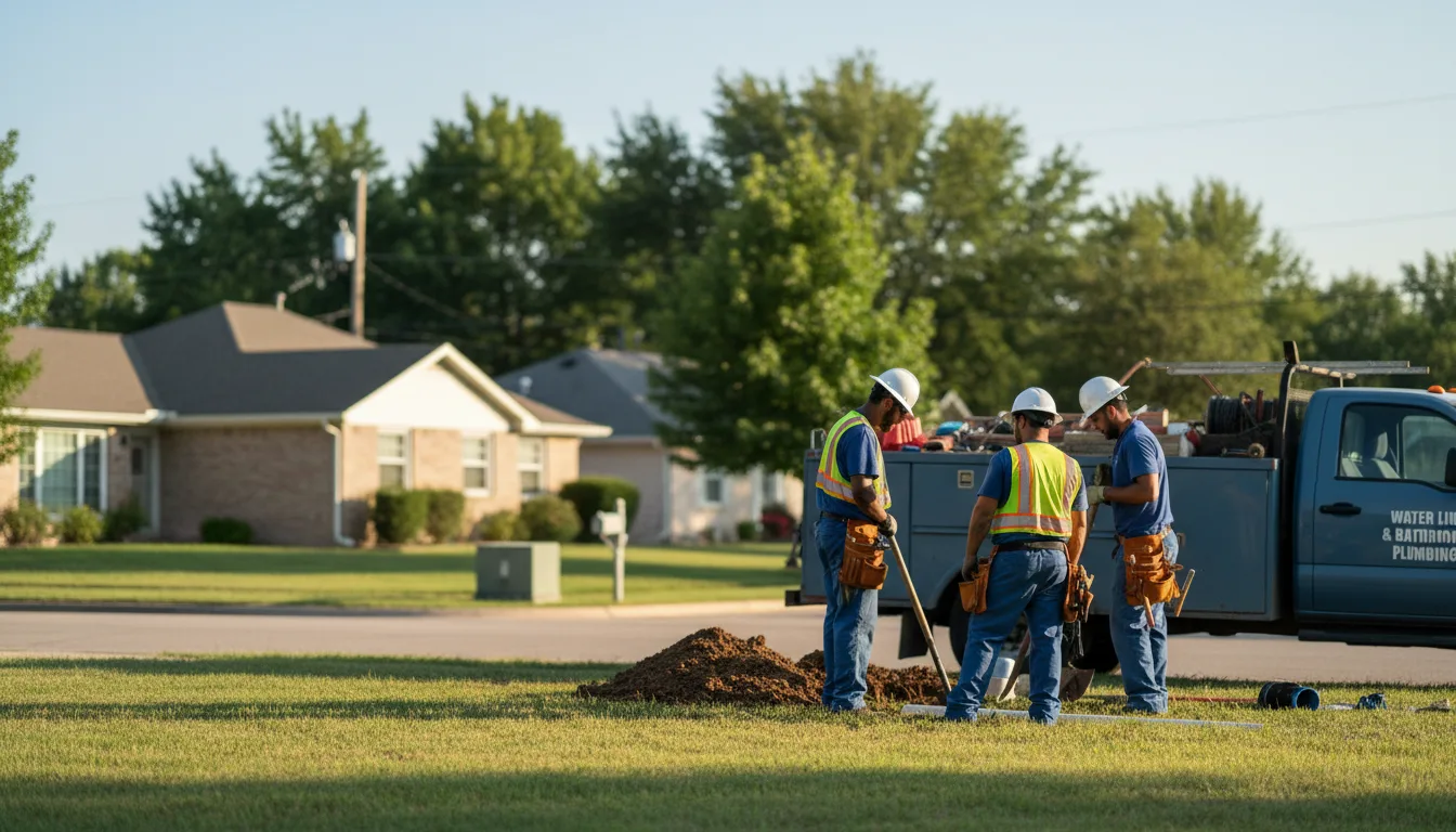 Residential water line and bathroom plumbing service in El Dorado, AR